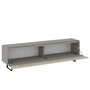 Hanah Home Soporte de TV Gris y Travertino